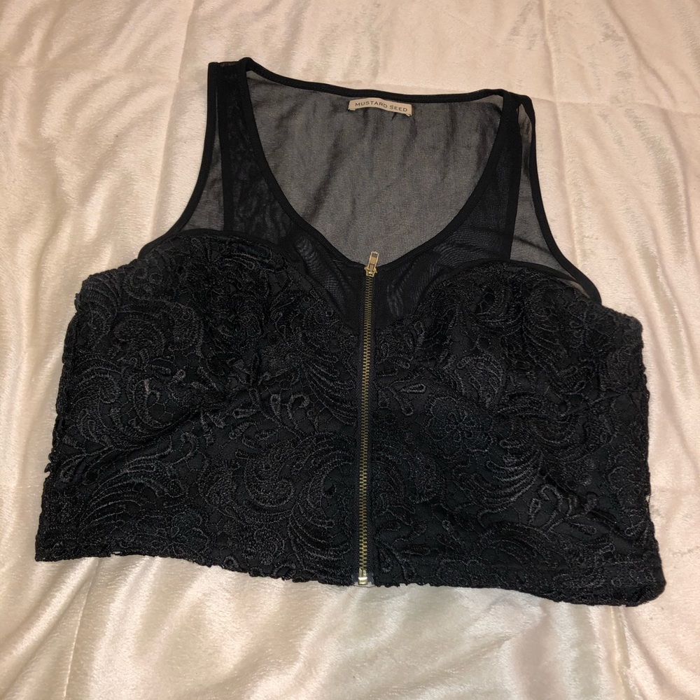 Zipper Crop Top